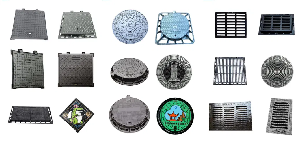 China Factory with CE/ISO En124 BMC Circular Sewer Cover Resin Composite Manhole Covers Roadway Use 300mm Diameter